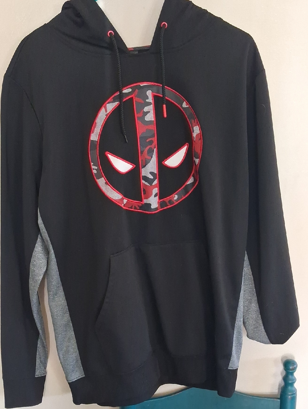 Marvel Black Hoodie with Red and Gray Graphic